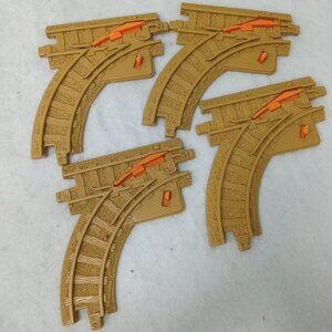 Fisher Price GeoTRAX Brown Tan Railway Switch Tracks Lot of 4